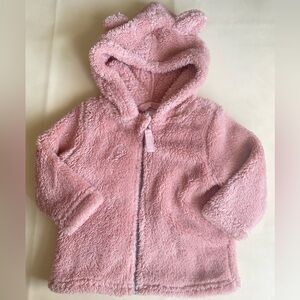 Hanna Andersson Baby Girl Bear Sherpa Jacket